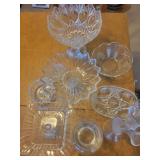 Crystal glass vases & bowl