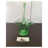 Uranium green glass vase