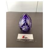 Ajka Crystal egg shaped paperweight