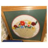 Crocheted flower art