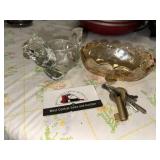 Keys and miscellaneous glass