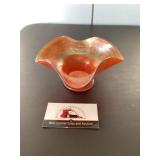 Fenton marigold carnival glass bowl