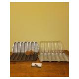 Cast iron and glass corn baking molds