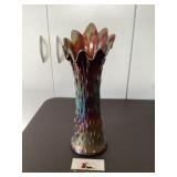 Carnival glass vase