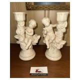 Cherub candle stick holders