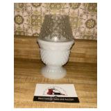 Milk glass fairy lamp