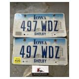 Iowa license plates