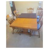 Heavy wooden dining set