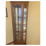 Curio corner cabinet