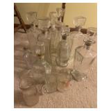 Decanters and misc bottles