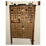 Typewriter drawer with mini figurines in it