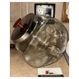 Vintage glass jar with lid