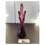 Vintage amethyst swung glass vase