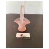 Westmoreland pink satin glass basket