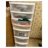 Organizer full of fabric scraps