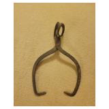 Antique cast iron ice tongs