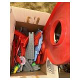 Vintage toy track and misc blocks