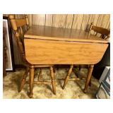 Drop leaf table and chairs
