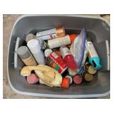 Tote of Spray Paint