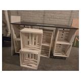 Wooden Basket Desk