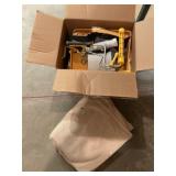 Drop cloth and painting supplies