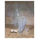 Glass Vases and Decanter