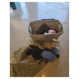 Tote of Knee Protection, Gloves, Tool Belt