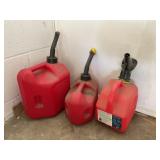 Three gas jugs