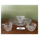 Serving Dish, Cream and Sugar