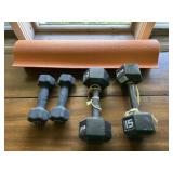 Weights and Excersize mat