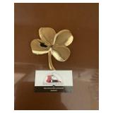 Four leaf Clover Marked Gerity 1984 24 K electro