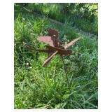 Grasshopper fairy yard art