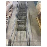 Safety step angled rolling ladder