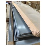 Metal shelving units