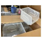 8 clear bins 8 x 11 x 7