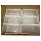 6 clear bins