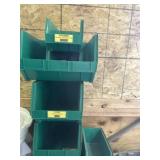 Green organizing bins