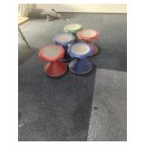 Five wobble chairs