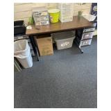 Adjustable table 48 x 30 contents not included,