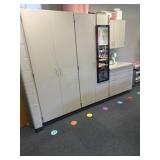 Wall cabinets one 13 x 79 x 29 contents not
