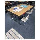 Desks and four chairs contents not included