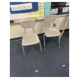 Two adult size school chairs