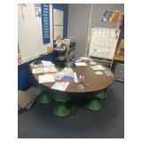 Kidney shaped desk only adjustable, bring help to