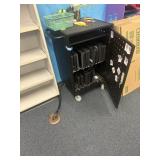 Metal cabinet 36 x 21 x 20 deep on rollers,
