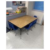 Adjustable table 24 x 48 and four chairs