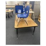 Adjustable table 30 x 48 and four chairs