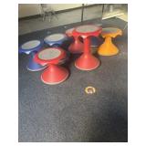 Seven wobbly chairs