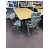 Adjustable table 30 x 48 and four chair chairs