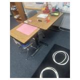 Adjustable table 36 x 30 contents not included