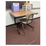 Adjustable table and chair contents not included